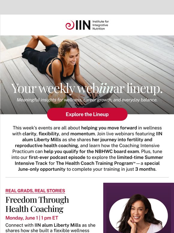 This Week at IIN: A Summer Training Track, Coaching Stories & Board Certification