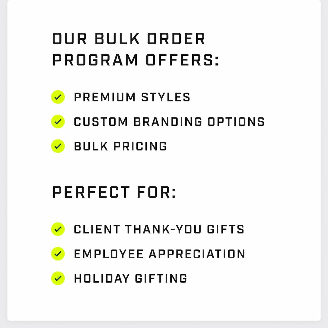 Bulk Order Program Offers