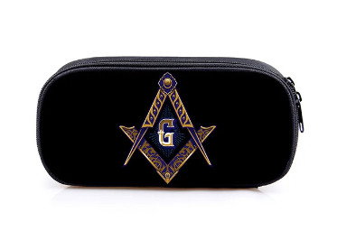 Black Masonic Carry Case / Organizer for Freemasons - Gold Compass and Square Logo