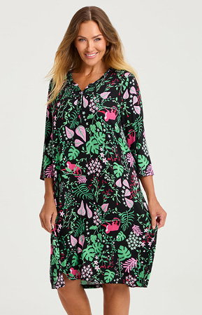 Bamboo Midnight Jungle Nightie in Print
