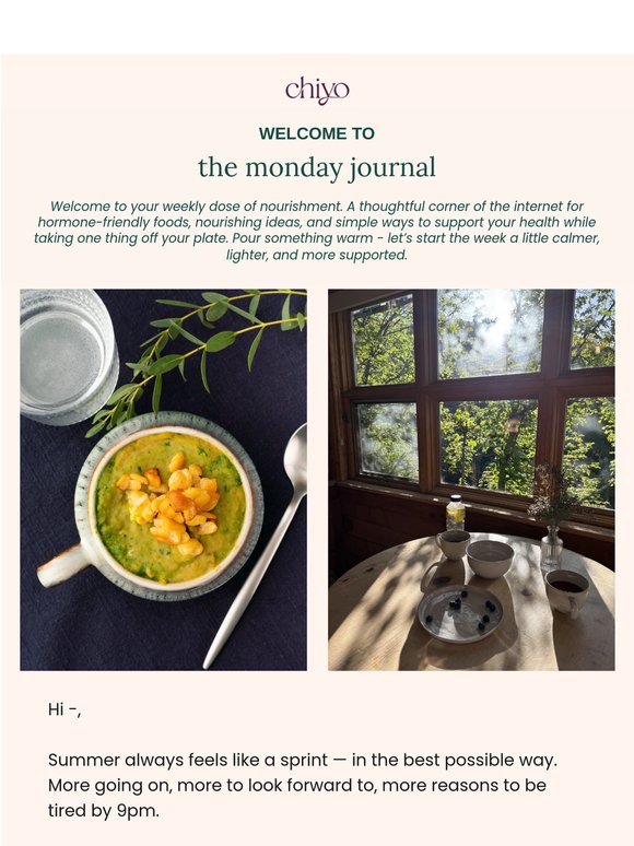 🗞️ —'s Monday Journal: Summer is a sprint. I'm choosing not to scramble.