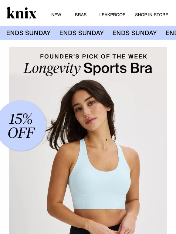 Save 15% off this breathable sports bra perfect for summer! ☀️