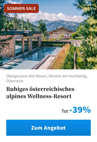 Ruhiges österreichisches alpines Wellness-Resort