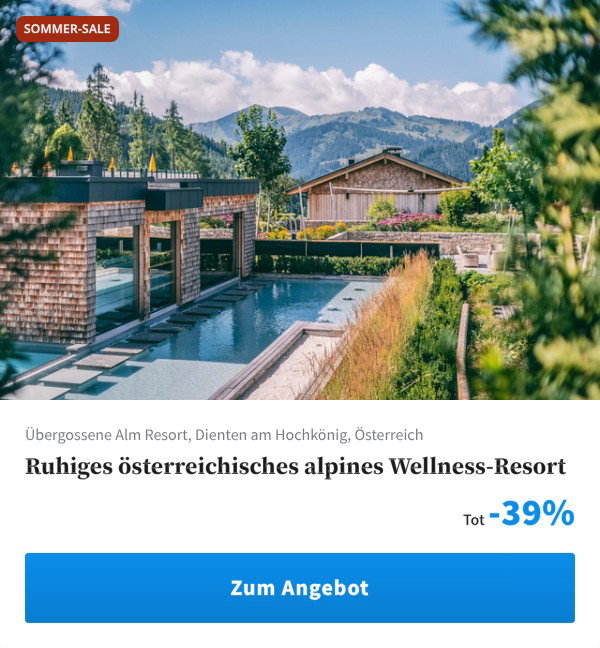 Ruhiges österreichisches alpines Wellness-Resort
