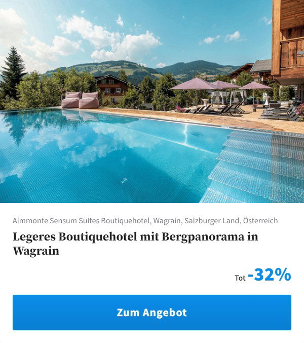 Legeres Boutiquehotel mit Bergpanorama in Wagrain