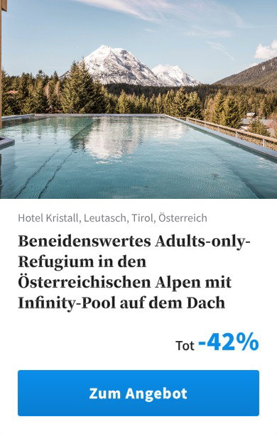 Beneidenswertes Adults-only-Refugium in den Österreichischen Alpen mit Infinity-Pool auf dem Dach