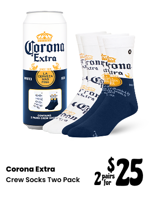 ODDMART Corona Extra Crew Socks 2 Pack