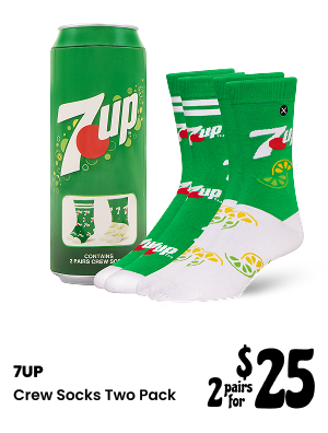 ODDMART 7UP Crew Socks 2 Pack