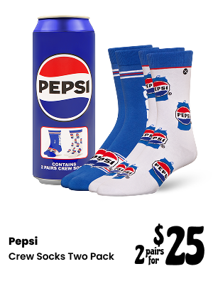 ODDMART Pepsi Crew Socks 2 Pack
