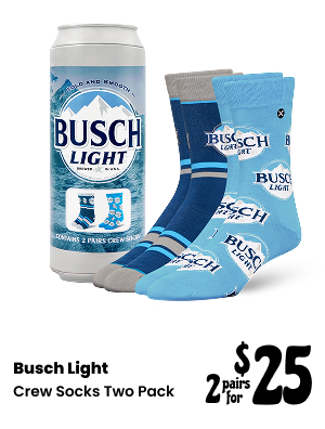 ODDMART Busch Light Crew Socks 2 Pack