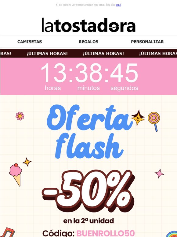 Última llamada: -50% hasta las 23h59 ⏳