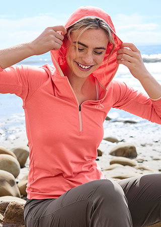 SunSmart® CoolPro Half-Zip Hoodie
