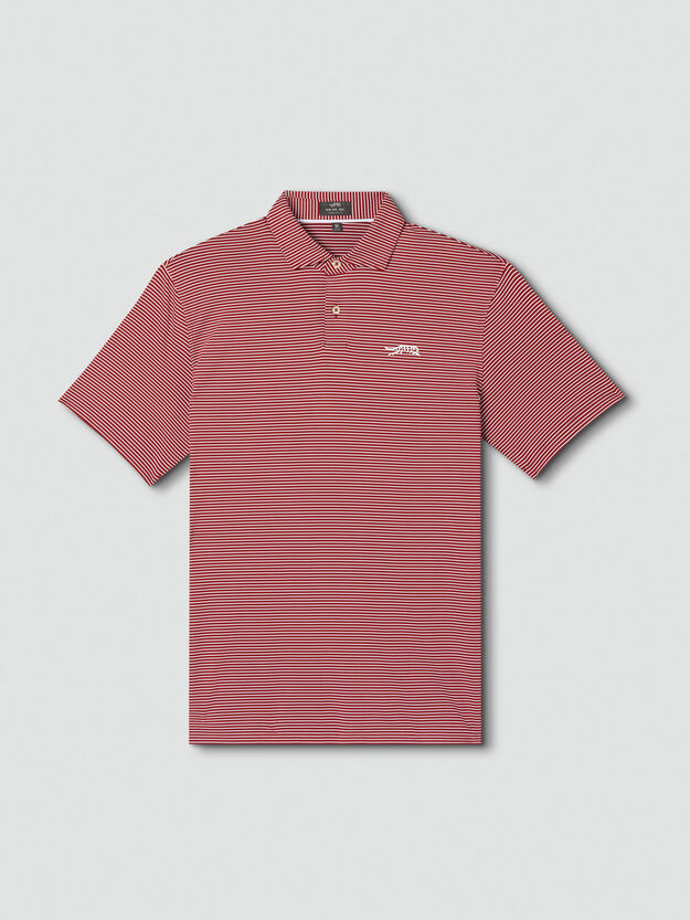  Cypress Stripe Polo - Sunday Red™