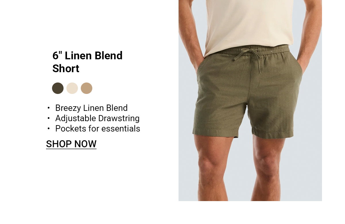 Shop the 6" Linen Blend Short