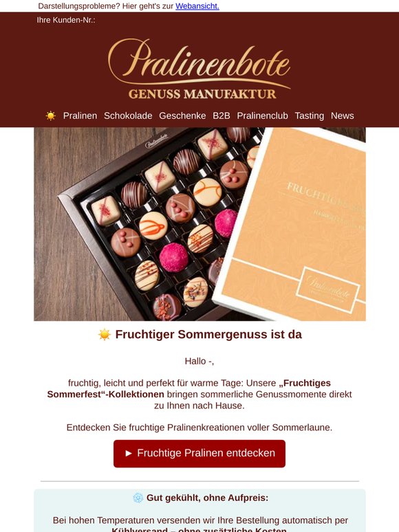 ☀️ Sommerlich-fruchtige Pralinen jetzt entdecken