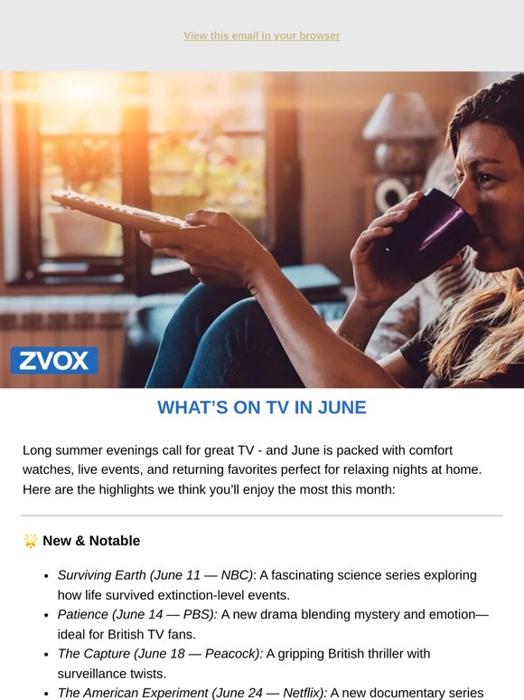 What's On TV In June