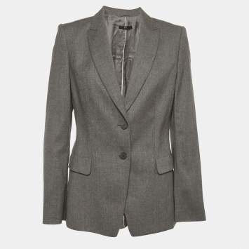 Grey Wool Single Breasted Juic