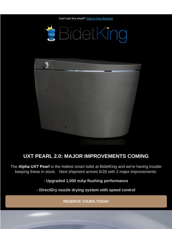[LIVE] Summer Bidet Savings 😎 Alpha UXT Pearl Pre-Order Sale