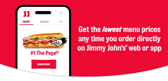 Always Lowest Menu Prices on web & app