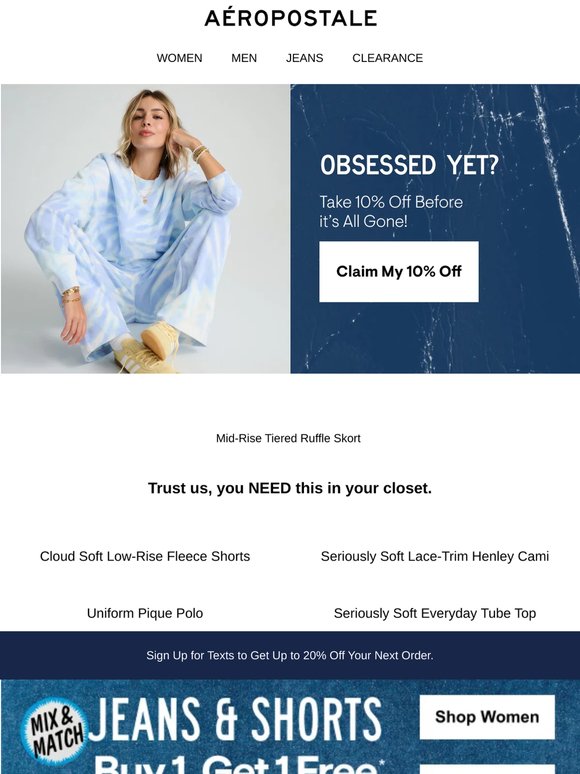 Grab 10% Off Mid-Rise Tiered Ruffle Skort
