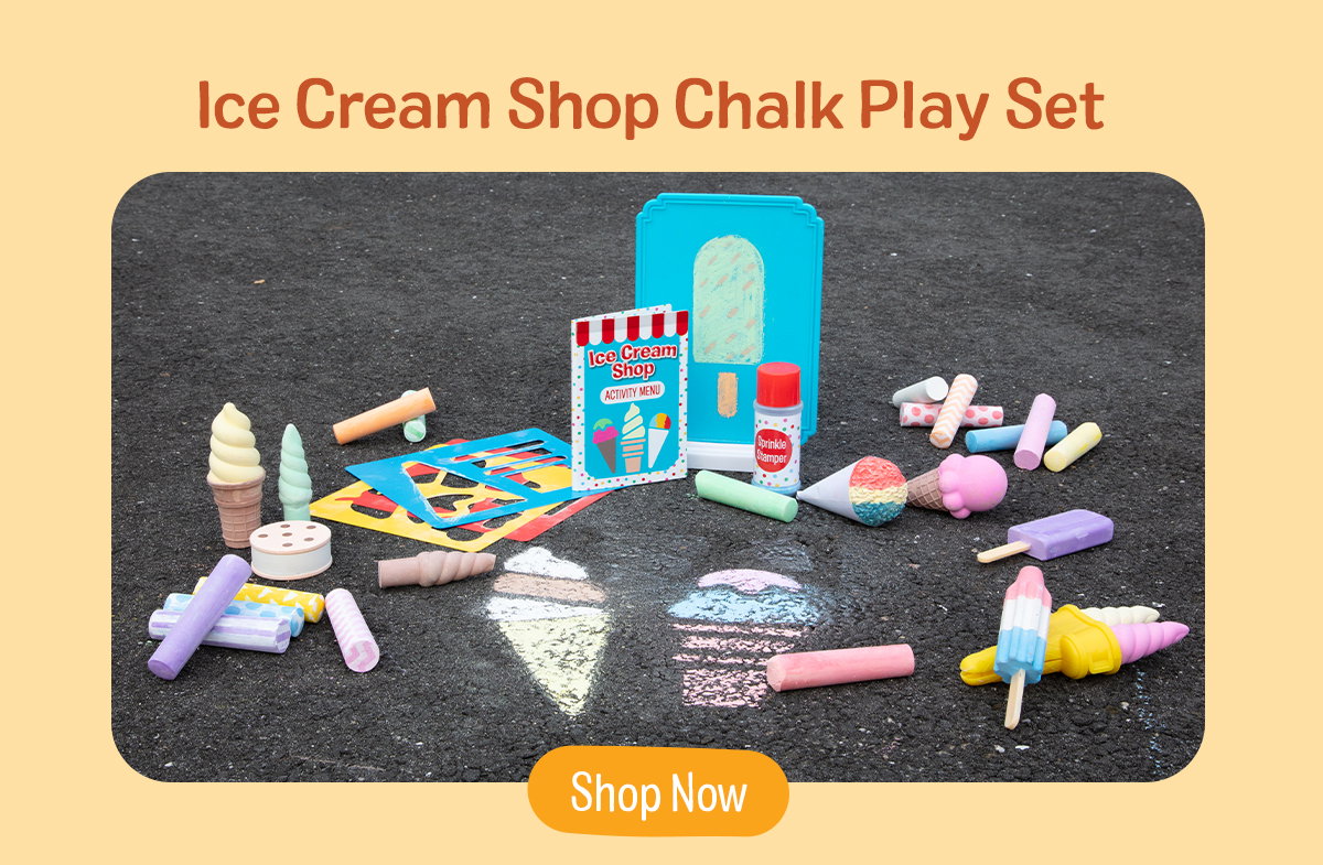 Ice Cream Shop Chalk Play Set