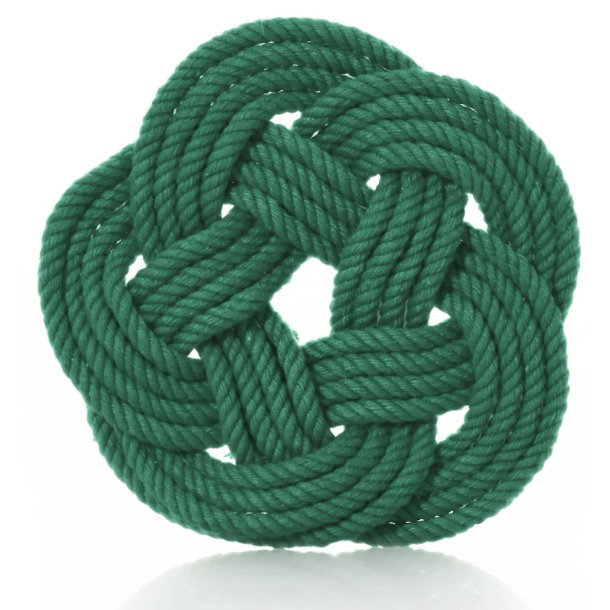 Nautical Sailor Knot Coaster (Set of 4) - Green