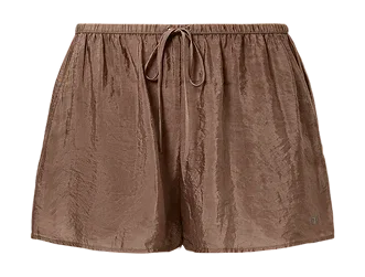 Semi-Sheer Golden Hour Mid-Rise Short - brown