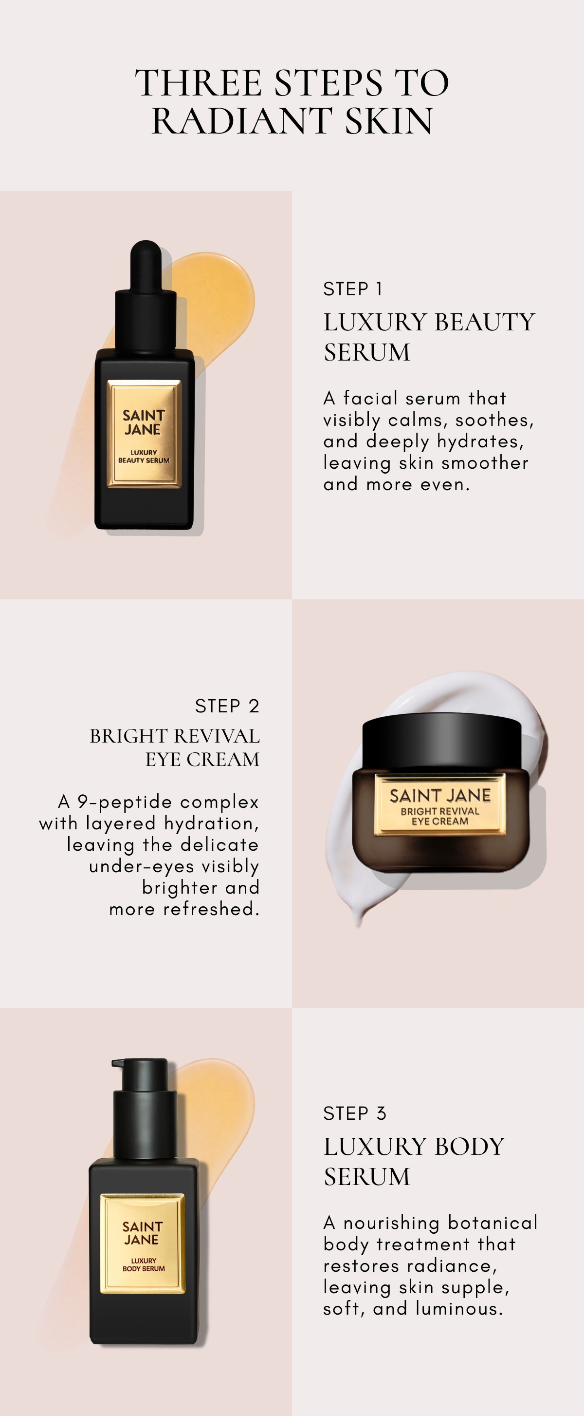 Three steps to radiant skin