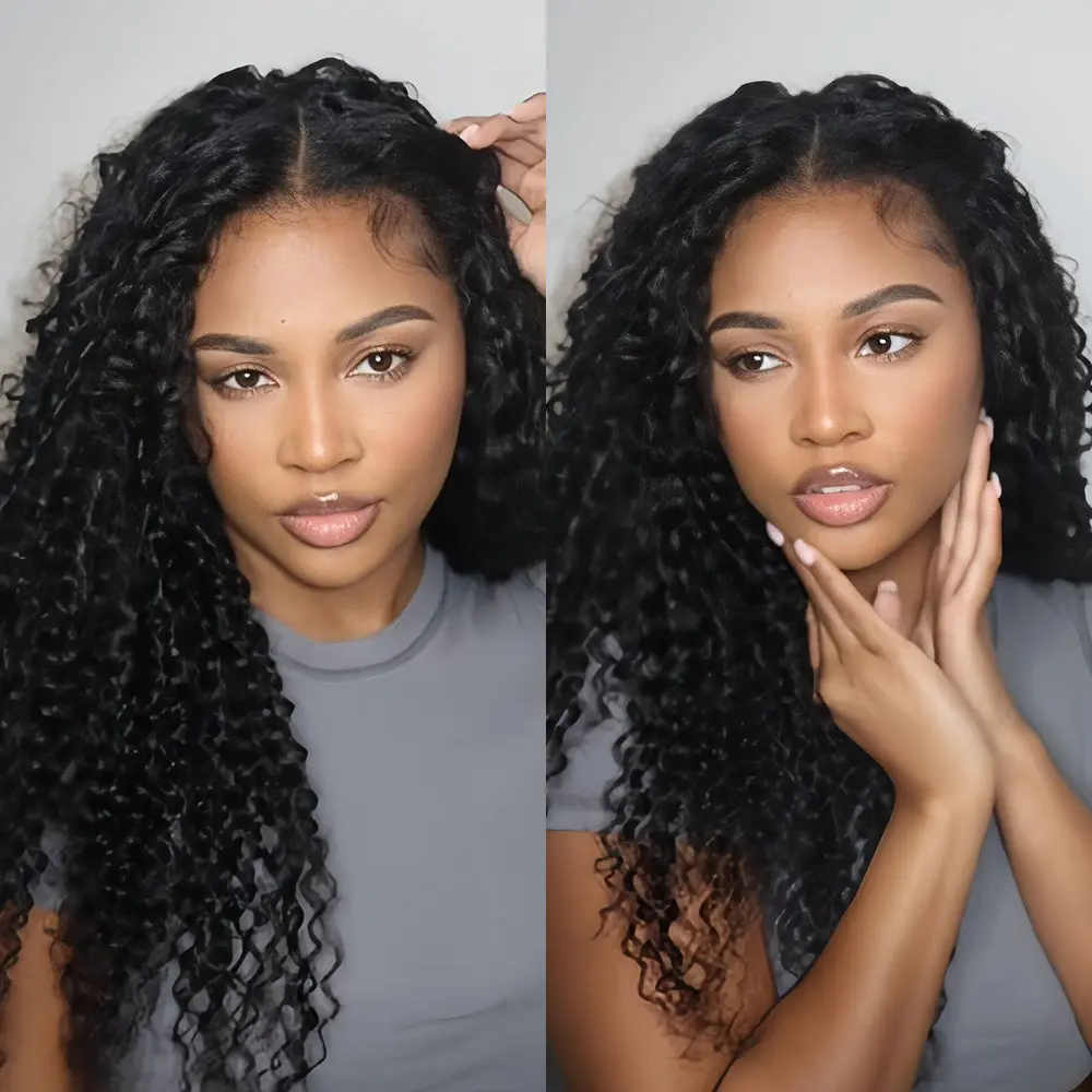Image of EAYON Water Wave Lightweight Miracle Knots Feather Crochet Human Hair