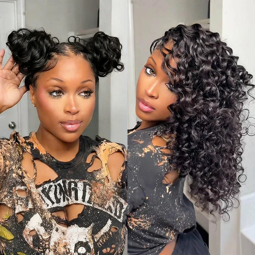 Image of EAYON Loose Deep Wave Lightweight Miracle Knots Crochet Human Hair