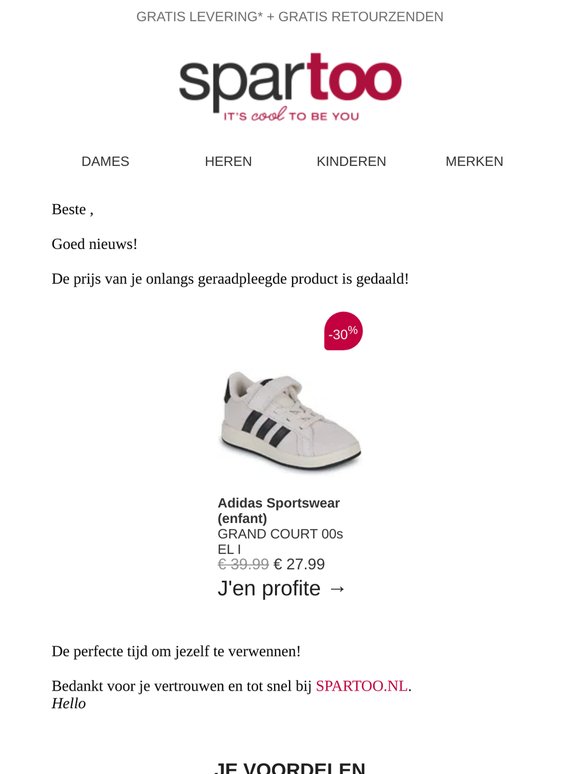 📉 De prijs van het item dat je had gespot daalt!