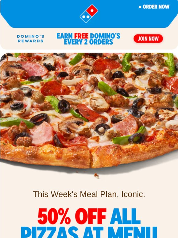 Plot twist, Pizza Lover: Get 50% OFF menu priced pizzas all week 🤯