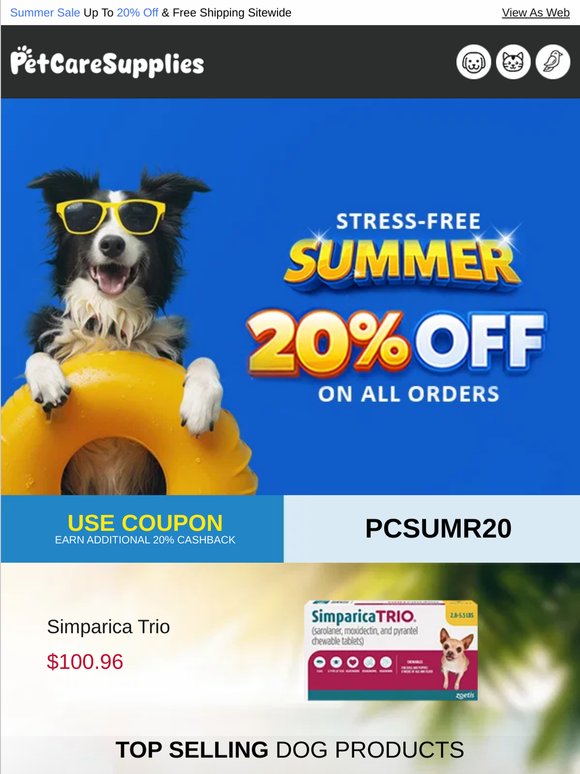 More Comfort, Less Itch! Enjoy 20% Off Parasite Protection + Free Shipping*