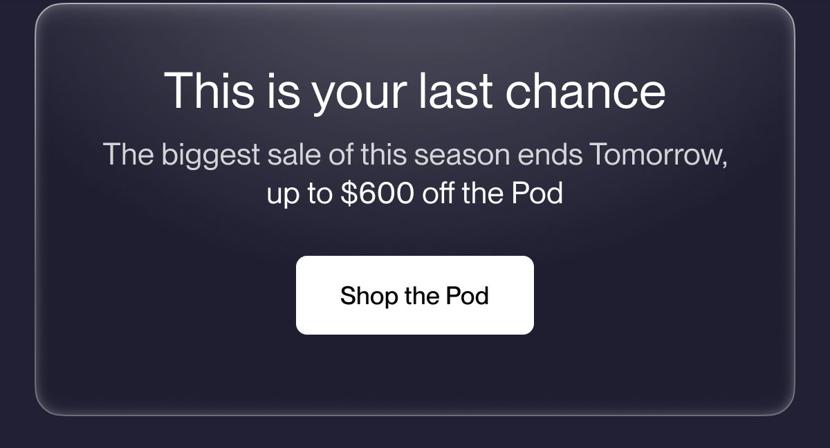 This is your last chance