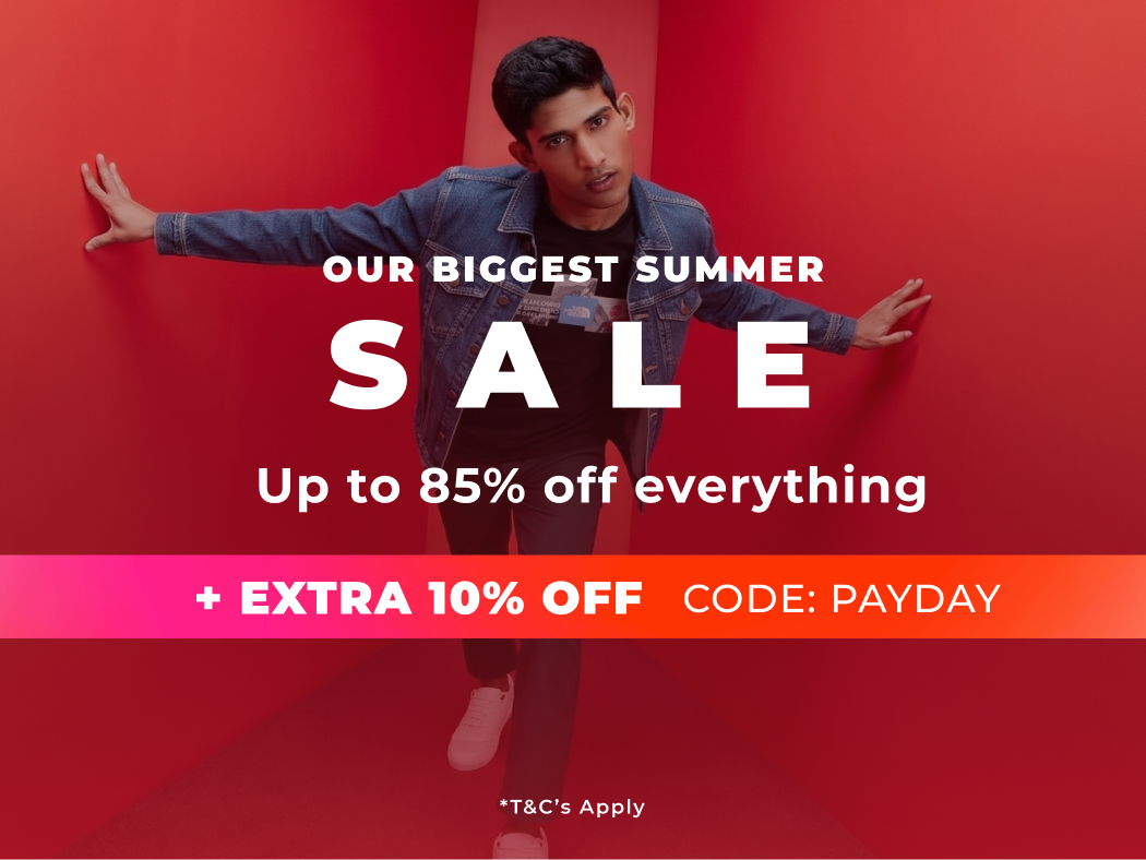 OUR BIGGEST SUMMER SALE UP TO 85% OFF EVERYTHING +EXTRA 10% OFF CODE: PAYDAY ENDS TODAY