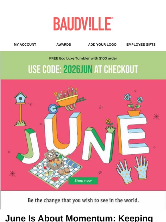 Happy June! Enjoy a Free Tumbler with $100 order!