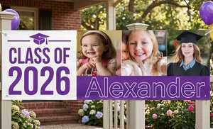 Custom Graduation Banners Personalized with Name, Photo, School & Year Custom Graduation Banners Personalized with Name, Photo, School & Year