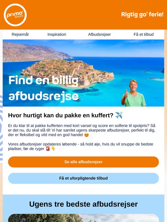 Her er ugens afbudsrejser ⛱️