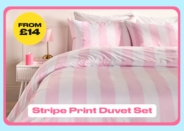 Stripe Print Duvet Set