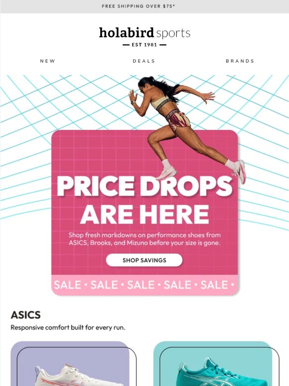 Price Drops on ASICS, Brooks & Mizuno!