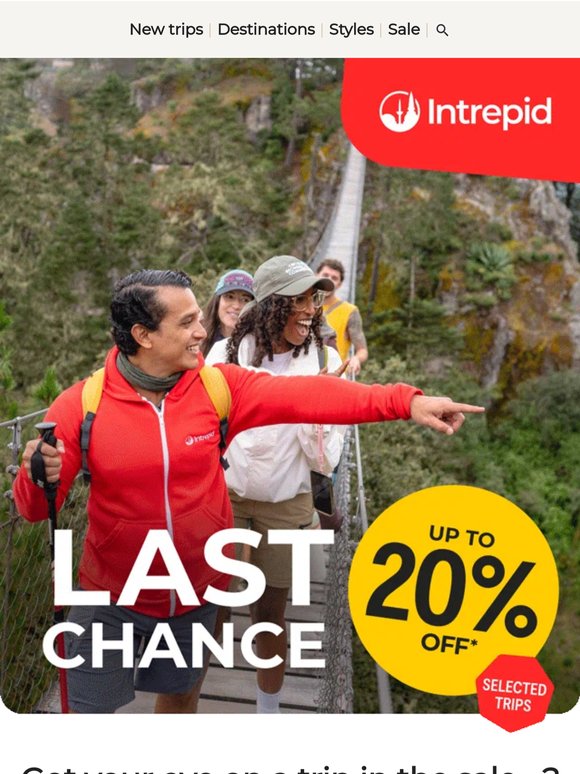 Last chance to save big, —!