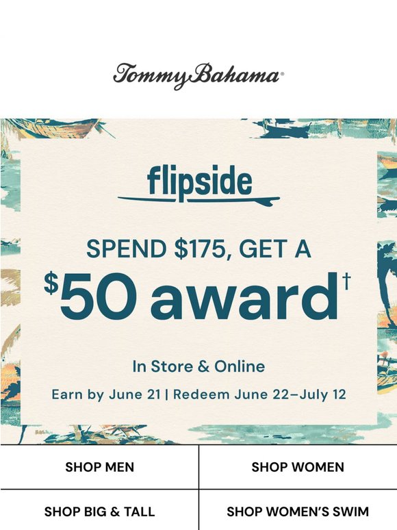 Shop for Summer, Get a $50 Award (min. $175 Spend)