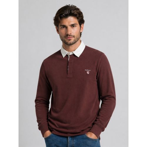 Image of Farah Mens Chocolate Polo Sweater