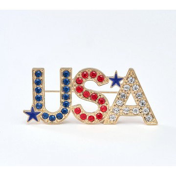 Denim & Co. Choice of Americana Brooch
