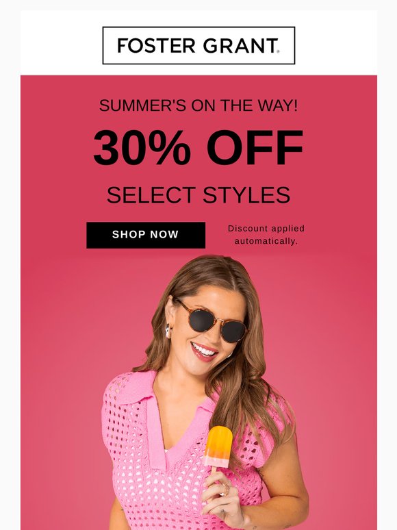 Styles are now 30% off