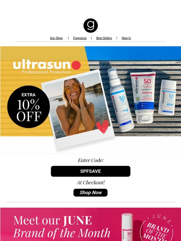 Brand of the Month: Ultrasun ☀️ Extra 10% Off!