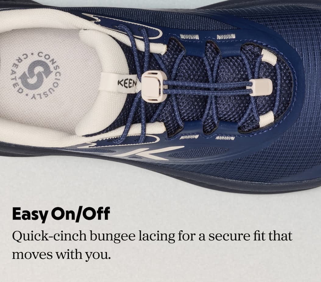 Easy On/Off: Quick-cinch bungee lacing for a secure fit that moves with you.