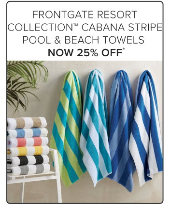Frontgate Resort Collection Cabana Stripe Pool & Beach Towels Now 25% Off