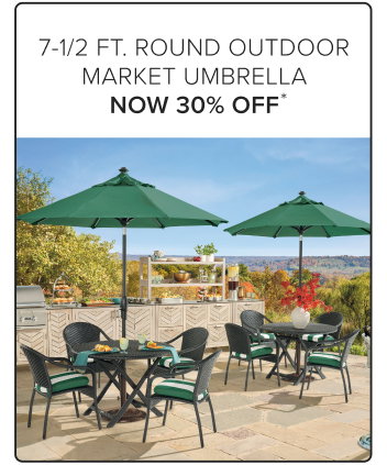 7-1/2 Foot Round Outdoor Market Umbrella Now 30% Off