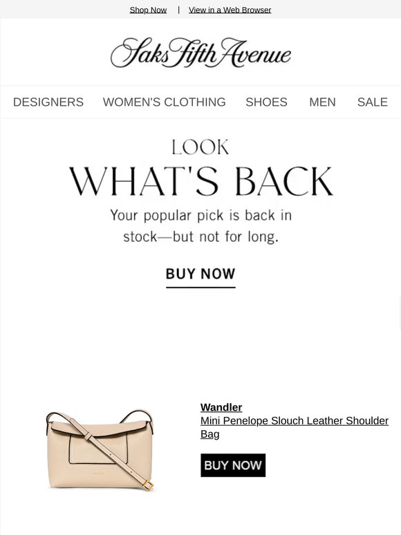 Your Wandler item came back - shop while you can